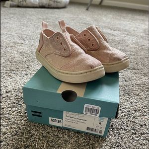 Toms Rose Gold Metallic Crackle Foil Size 8